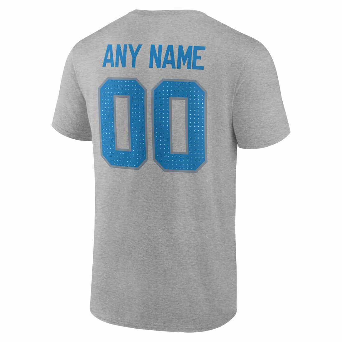 Detroit Lions Team Authentic Personalized Name & Number T-Shirt Gray