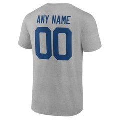 Indianapolis Colts Team Authentic Personalized Name & Number T-Shirt Gray