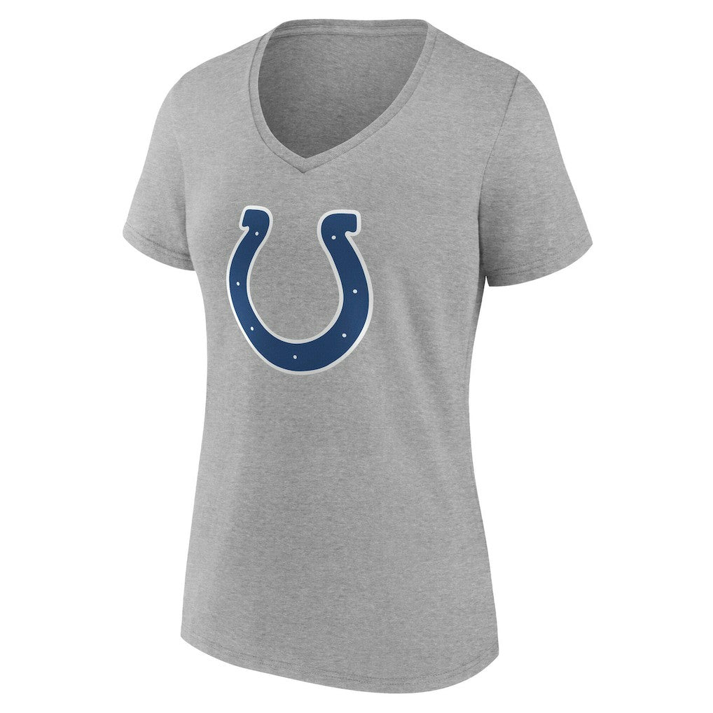 Indianapolis Colts Women's Team Authentic Personalized Name & Number V-Neck T-Shirt Gray