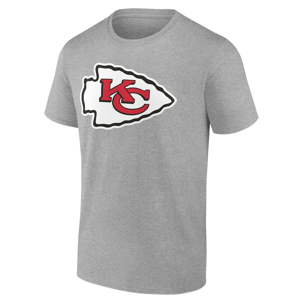 Kansas City Chiefs Team Authentic Personalized Name & Number T-Shirt Gray