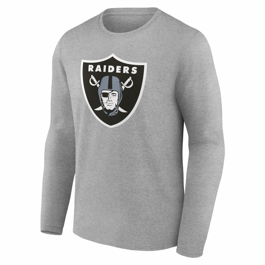 Las Vegas Raiders Team Authentic Personalized Name & Number Long Sleeve T-Shirt Gray