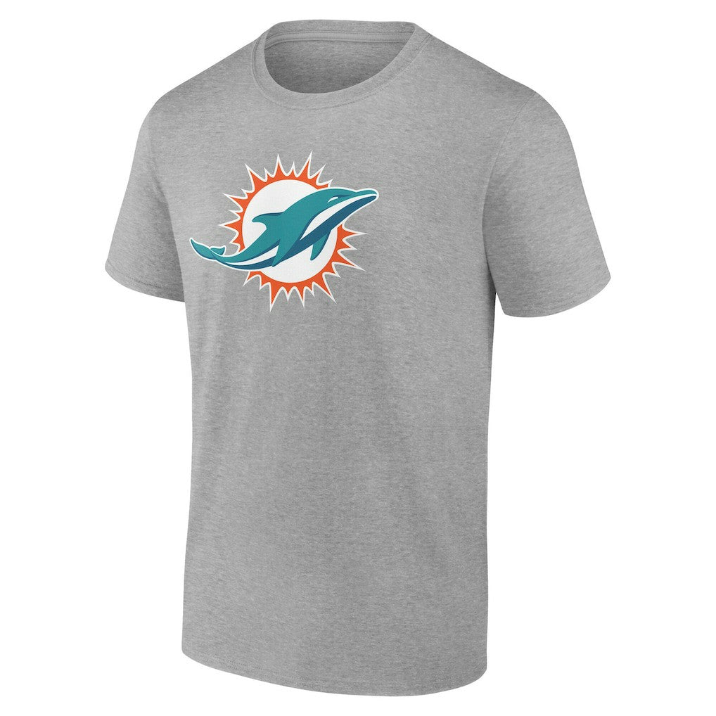 Miami Dolphins Team Authentic Personalized Name & Number T-Shirt Gray