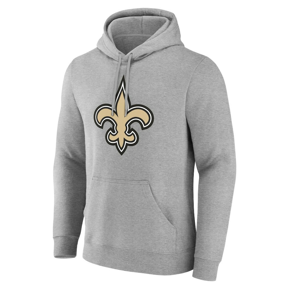 New Orleans Saints Team Authentic Personalized Name & Number Hoodie Gray