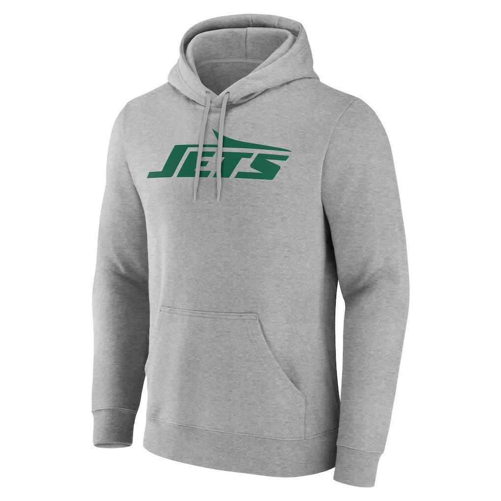 New York Jets Team Authentic Personalized Name & Number Hoodie Gray