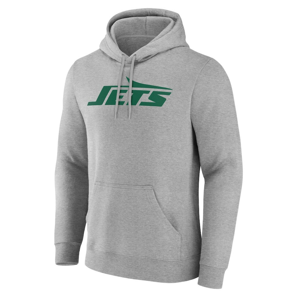 New York Jets Team Authentic Personalized Name & Number Hoodie Gray