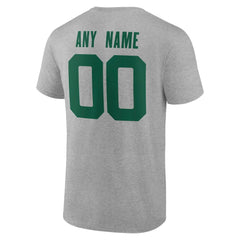 New York Jets Team Authentic Personalized Name & Number T-Shirt Gray