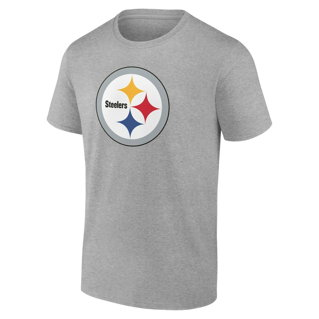 Pittsburgh Steelers Team Authentic Personalized Name & Number T-Shirt Gray