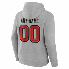 Tampa Bay Buccaneers Team Authentic Personalized Name & Number Hoodie Gray