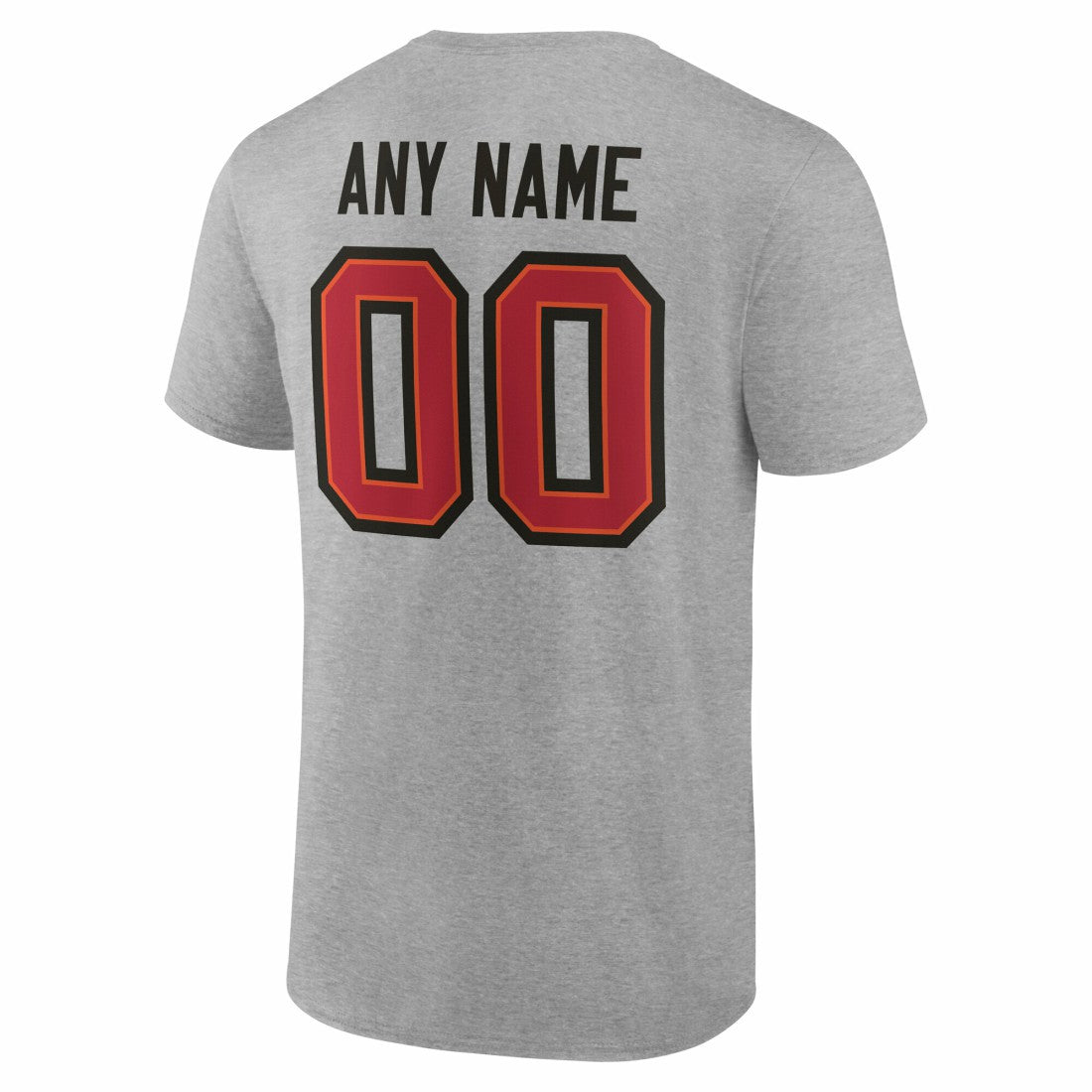Tampa Bay Buccaneers Team Authentic Personalized Name & Number T-Shirt Gray