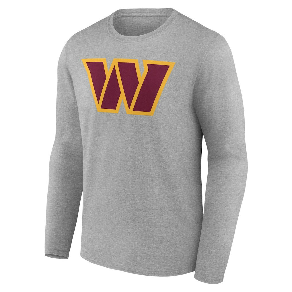 Washington Commanders Team Authentic Personalized Name & Number Long Sleeve T-Shirt Gray