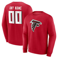 Atlanta Falcons Team Authentic Personalized Name & Number Sweatshirt Red