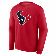 Houston Texans Team Authentic Personalized Name & Number Sweatshirt Red