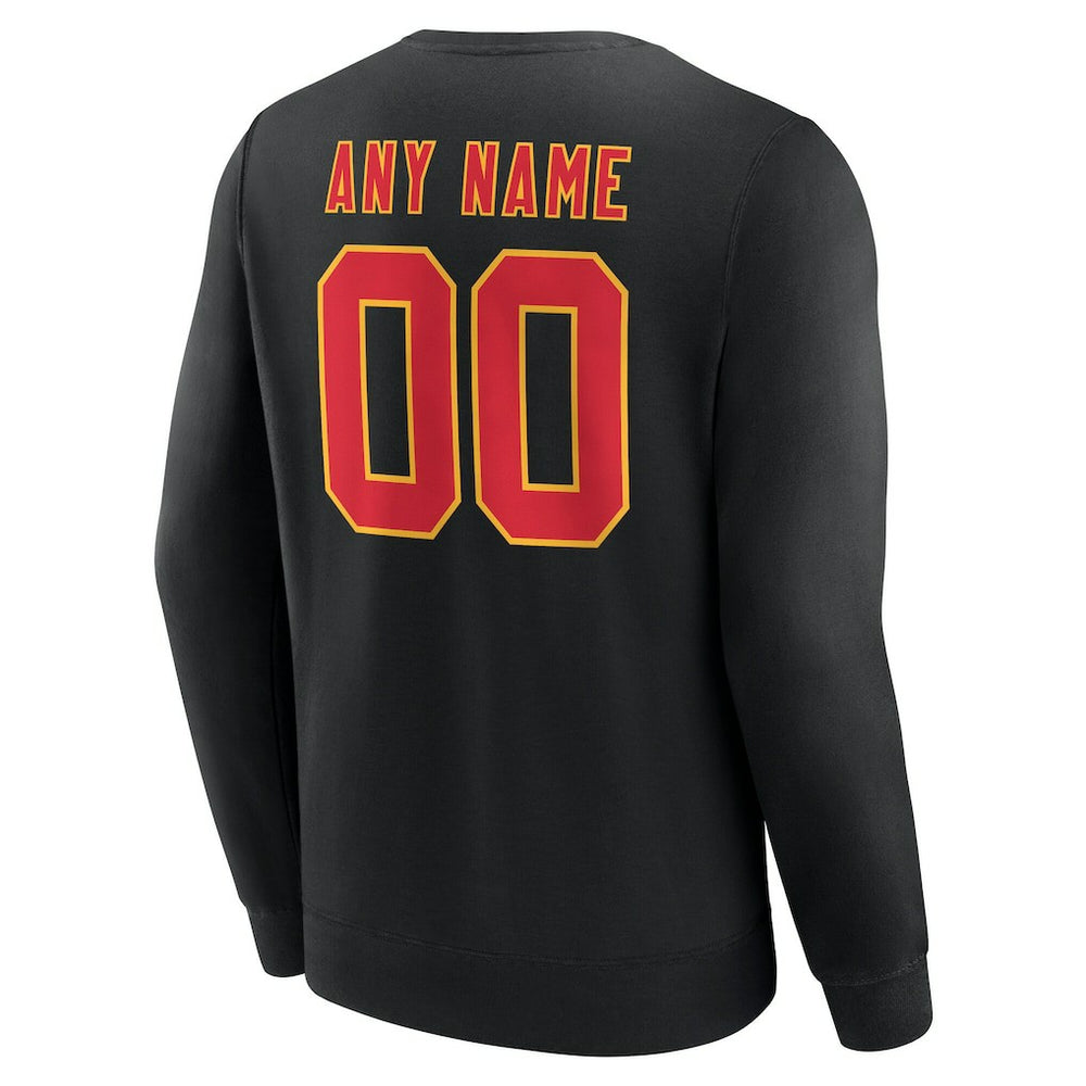 Kansas City Chiefs Team Authentic Personalized Name & Number Sweatshirt Black