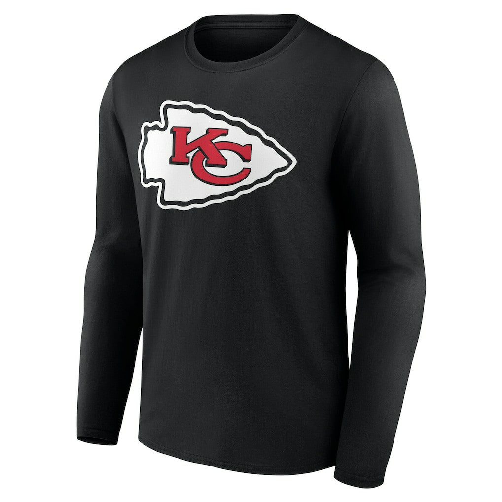 Kansas City Chiefs Team Authentic Personalized Name & Number Long Sleeve T-Shirt Black