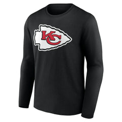Kansas City Chiefs Team Authentic Personalized Name & Number Long Sleeve T-Shirt Black