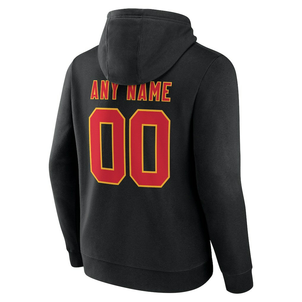Kansas City Chiefs Team Authentic Personalized Name & Number Hoodie Black