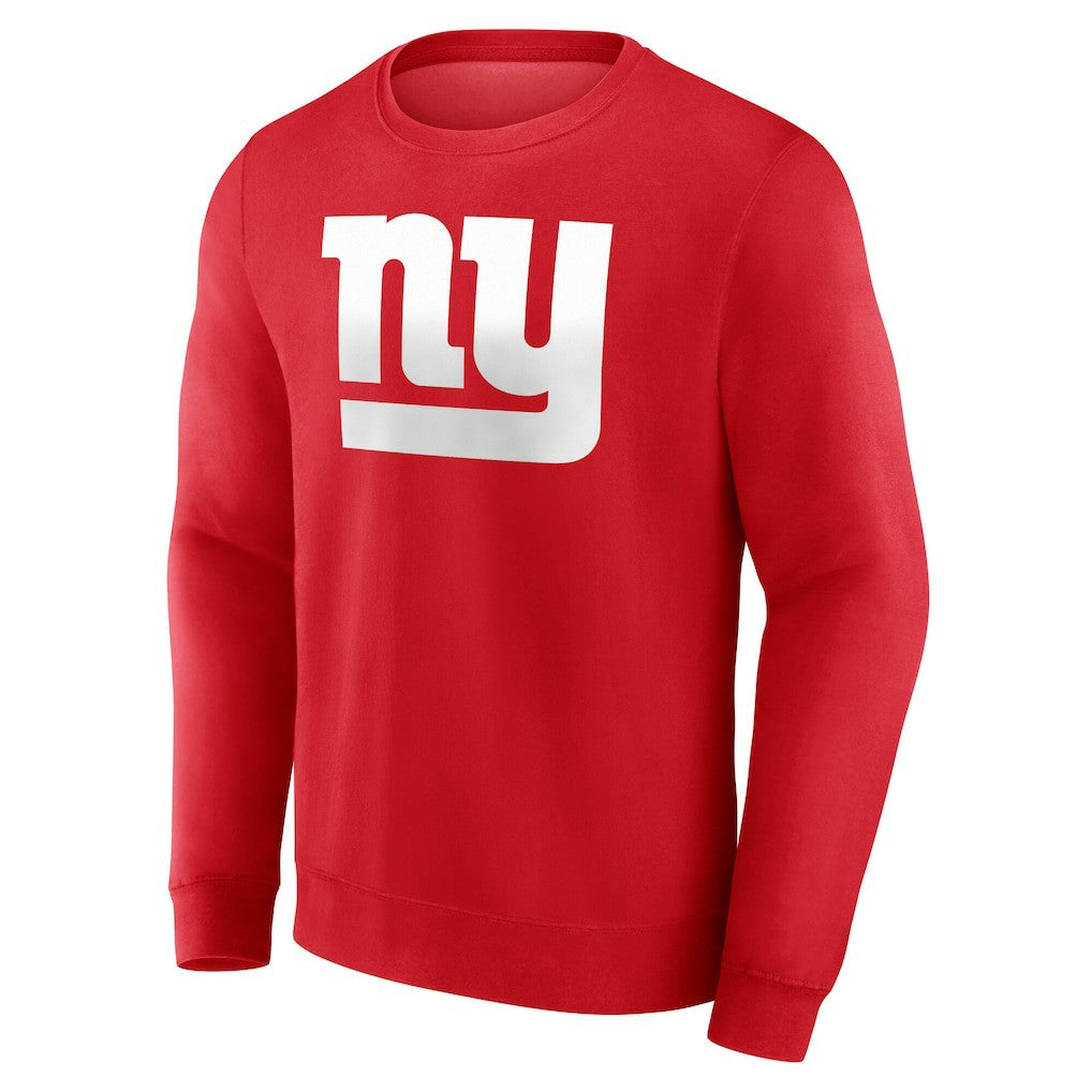 New York Giants Team Authentic Personalized Name & Number Sweatshirt Red