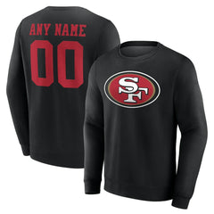 San Francisco 49ers Team Authentic Personalized Name & Number Sweatshirt Black