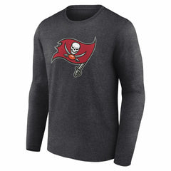Tampa Bay Buccaneers Team Authentic Personalized Name & Number Long Sleeve T-Shirt Charcoal