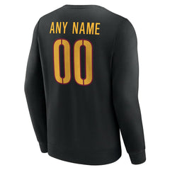 Washington Commanders Team Authentic Personalized Name & Number Sweatshirt Black
