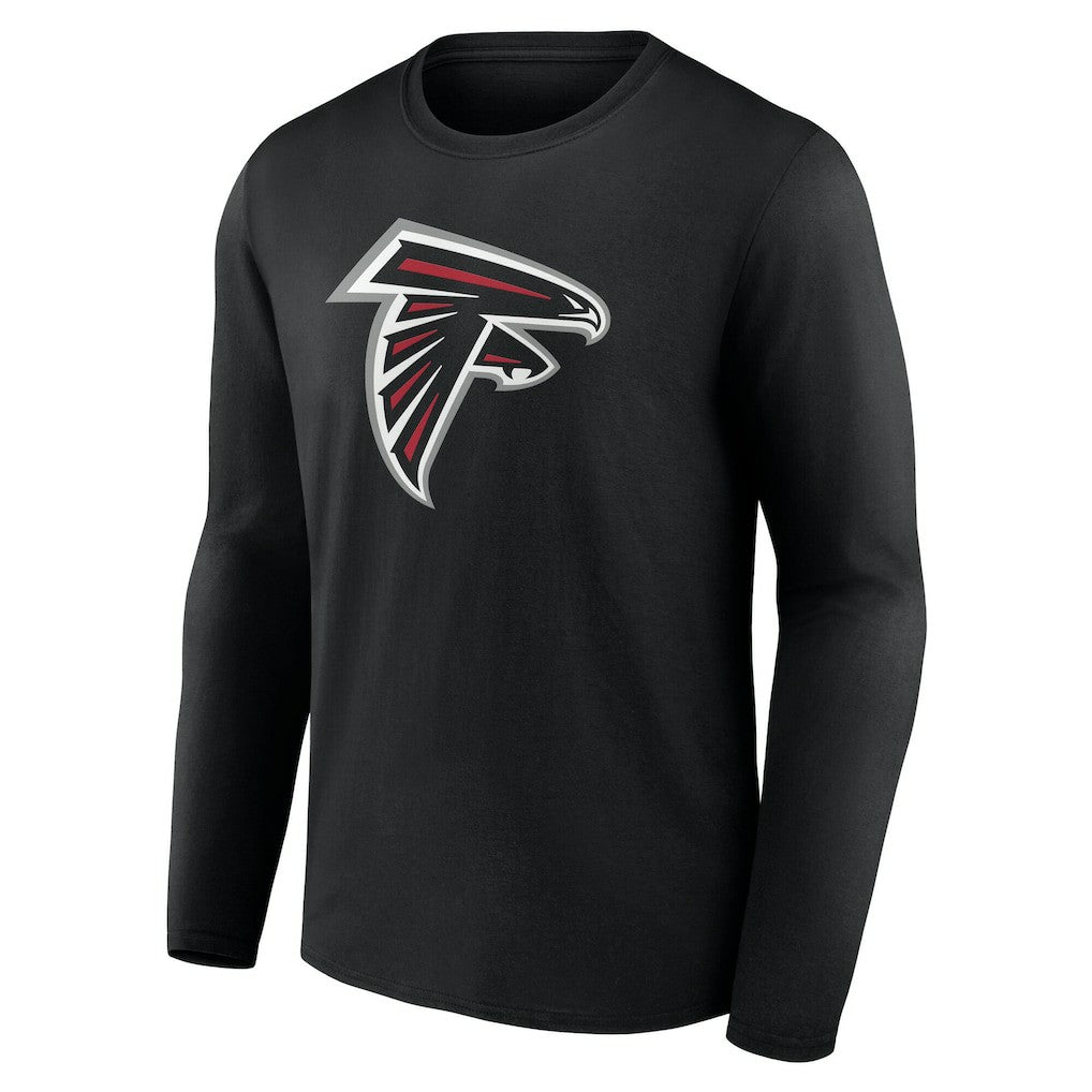 Atlanta Falcons Team Authentic Personalized Name & Number Long Sleeve T-Shirt Black