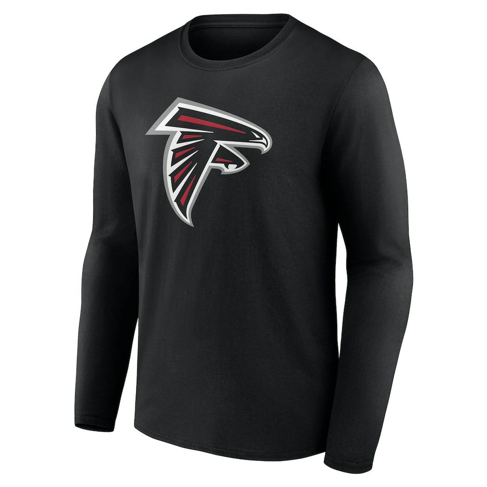 Atlanta Falcons Team Authentic Personalized Name & Number Long Sleeve T-Shirt Black