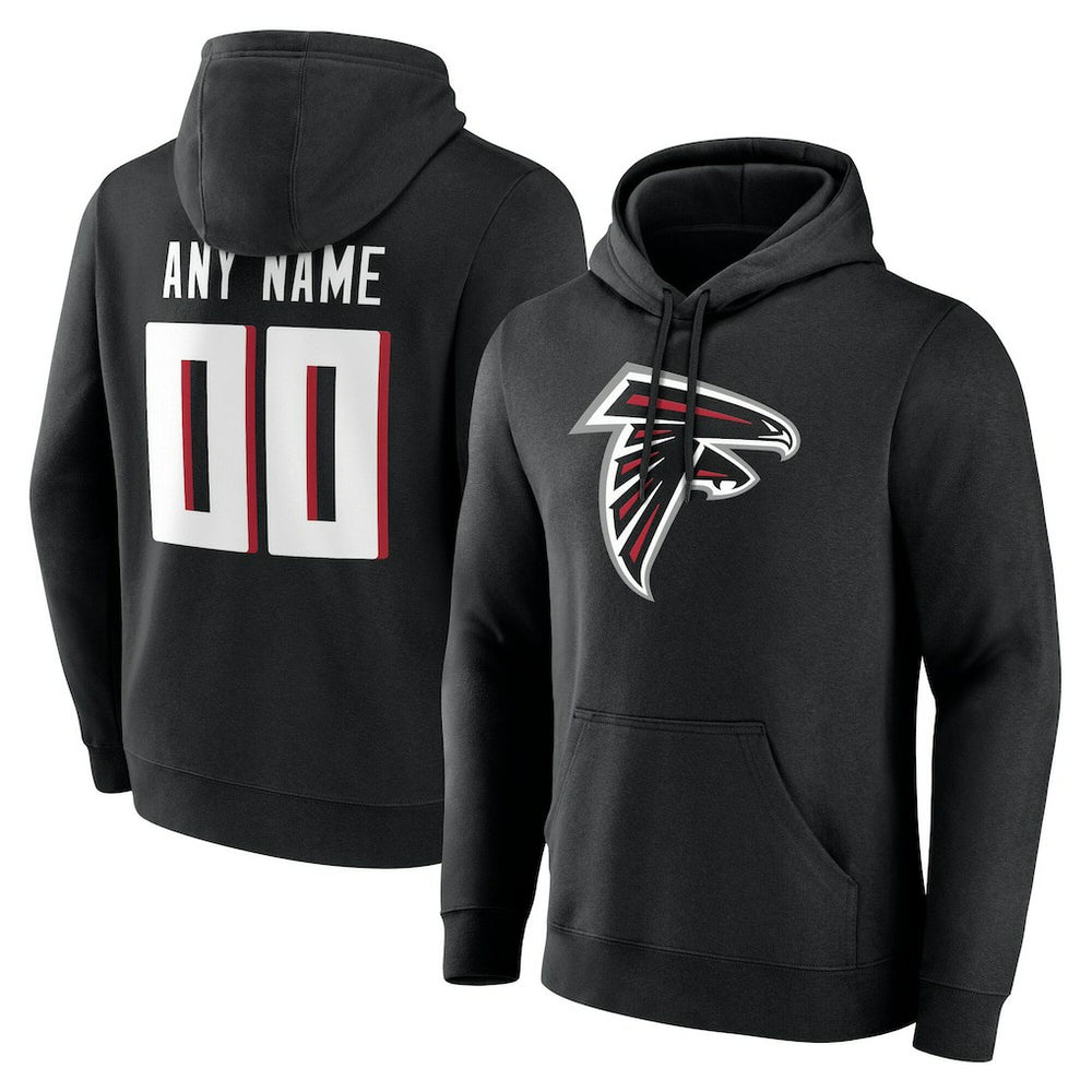 Atlanta Falcons Team Authentic Personalized Name & Number Hoodie Black