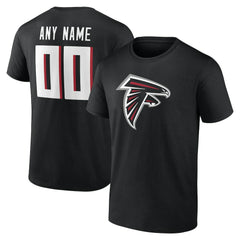 Atlanta Falcons Team Authentic Personalized Name & Number T-Shirt Black