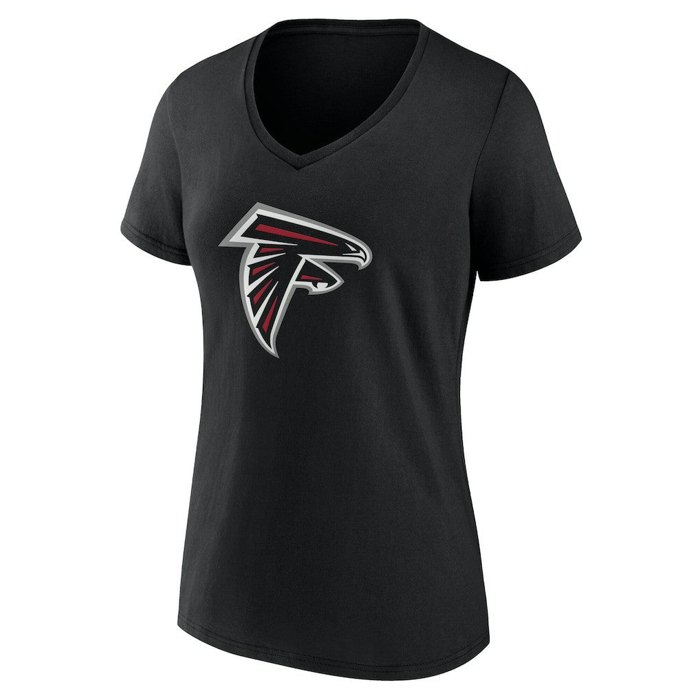 Atlanta Falcons Women's Team Authentic Personalized Name & Number V-Neck T-Shirt Black