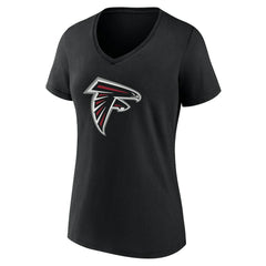 Atlanta Falcons Women's Team Authentic Personalized Name & Number V-Neck T-Shirt Black