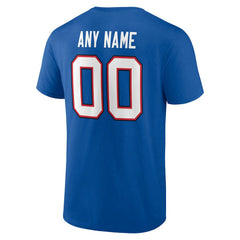 Buffalo Bills Team Authentic Personalized Name & Number T-Shirt Royal