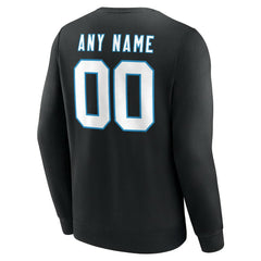 Carolina Panthers Team Authentic Personalized Name & Number Sweatshirt Black