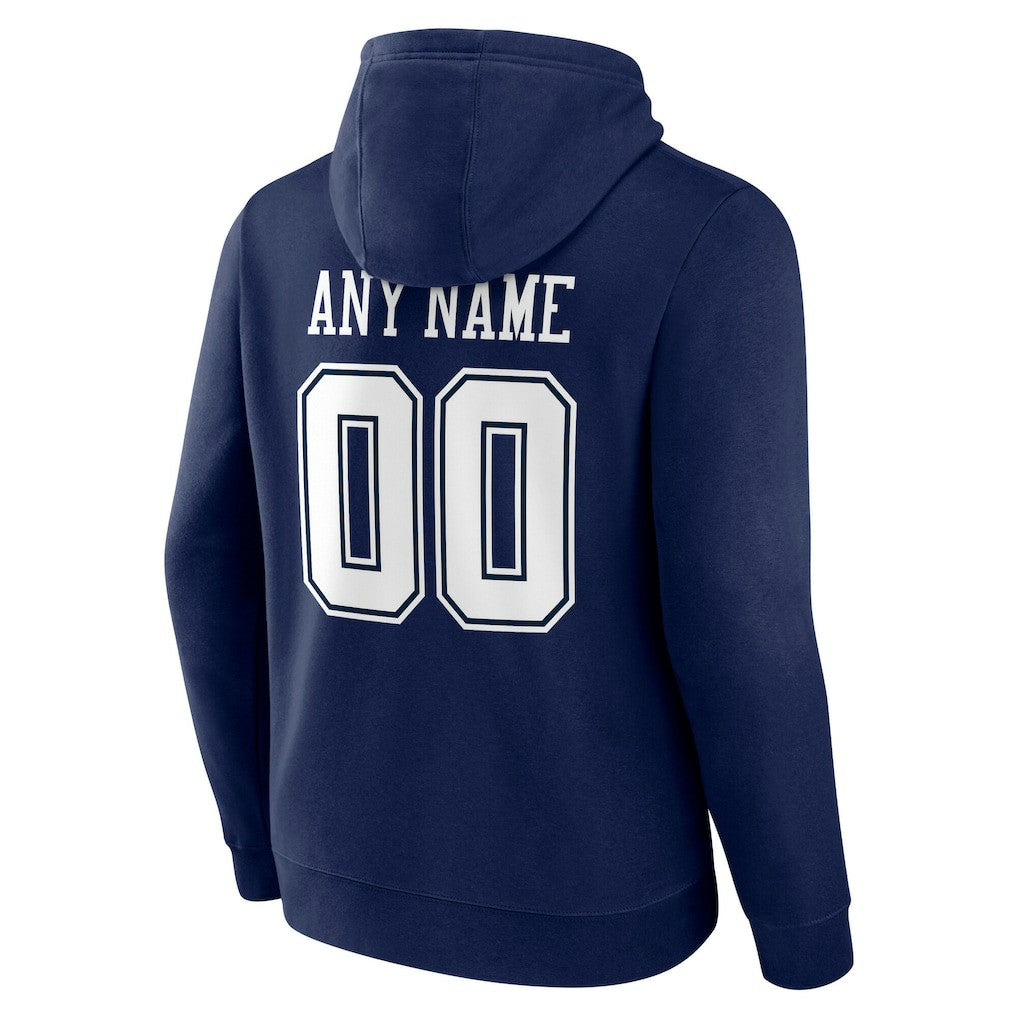 Dallas Cowboys Team Authentic Personalized Name & Number Hoodie Navy