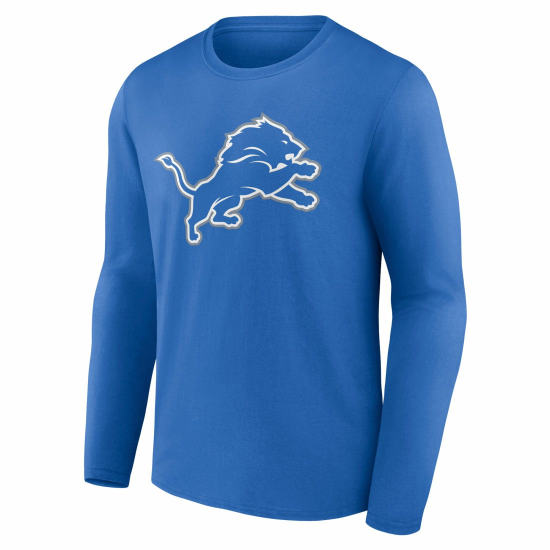 Detroit Lions Team Authentic Personalized Name & Number Long Sleeve T-Shirt Blue