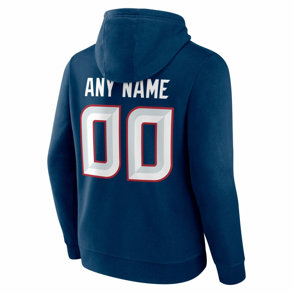 Houston Texans Team Authentic Personalized Name & Number Hoodie Navy