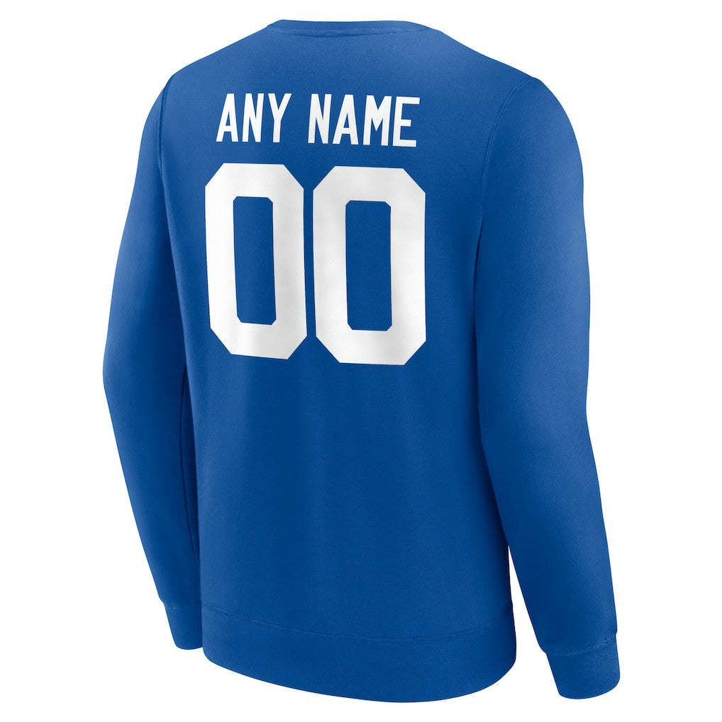 Indianapolis Colts Team Authentic Personalized Name & Number Sweatshirt Royal