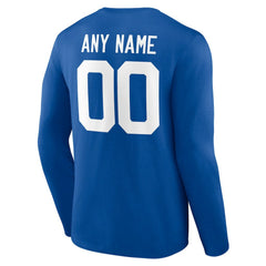 Indianapolis Colts Team Authentic Personalized Name & Number Long Sleeve T-Shirt Royal