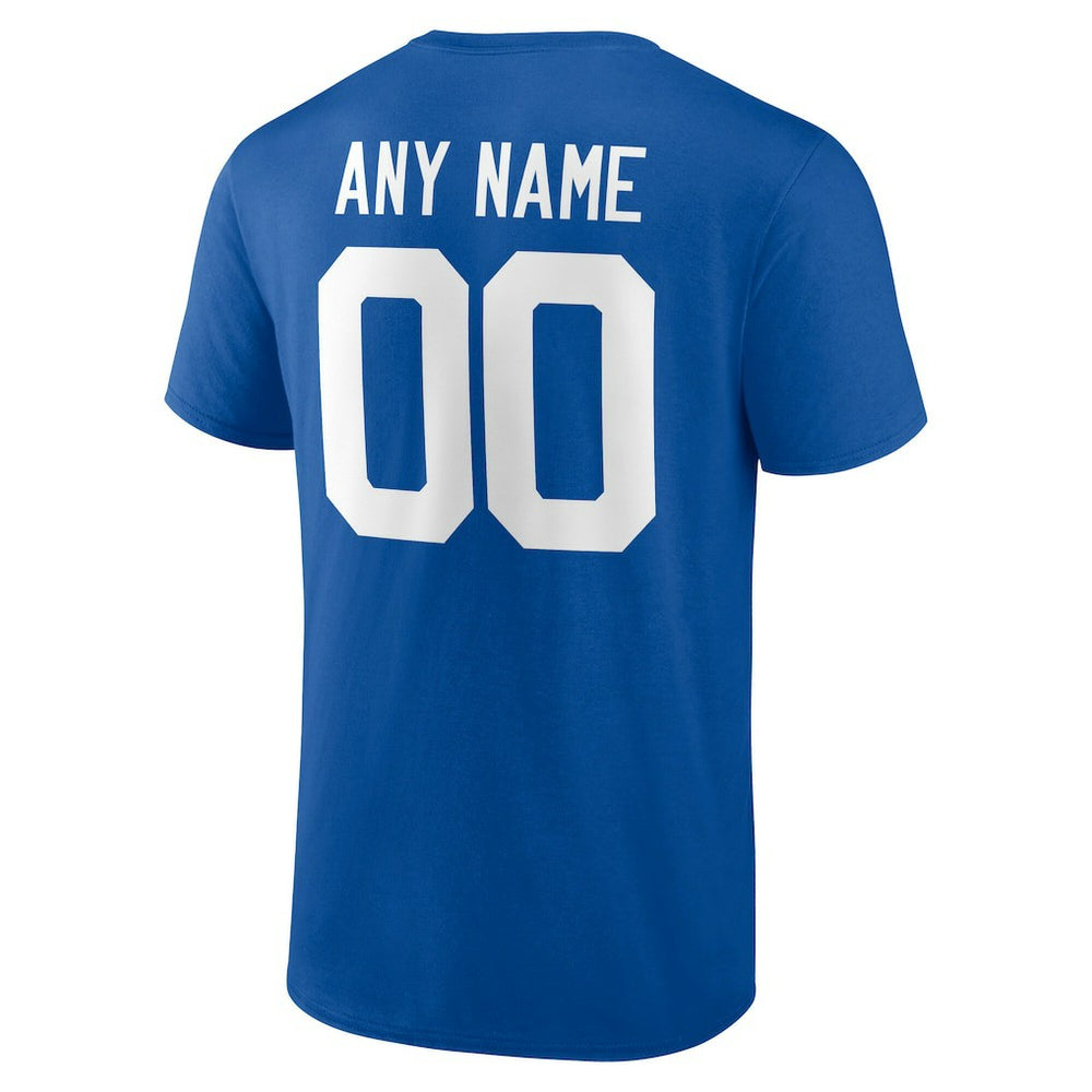 Indianapolis Colts Team Authentic Personalized Name & Number T-Shirt Royal
