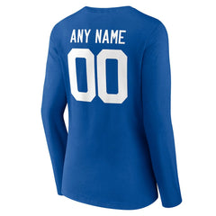 Indianapolis Colts Women's Team Authentic Personalized Name & Number Long Sleeve V-Neck T-Shirt Royal