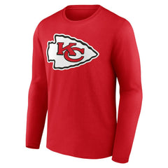Kansas City Chiefs Team Authentic Personalized Name & Number Long Sleeve T-Shirt Red