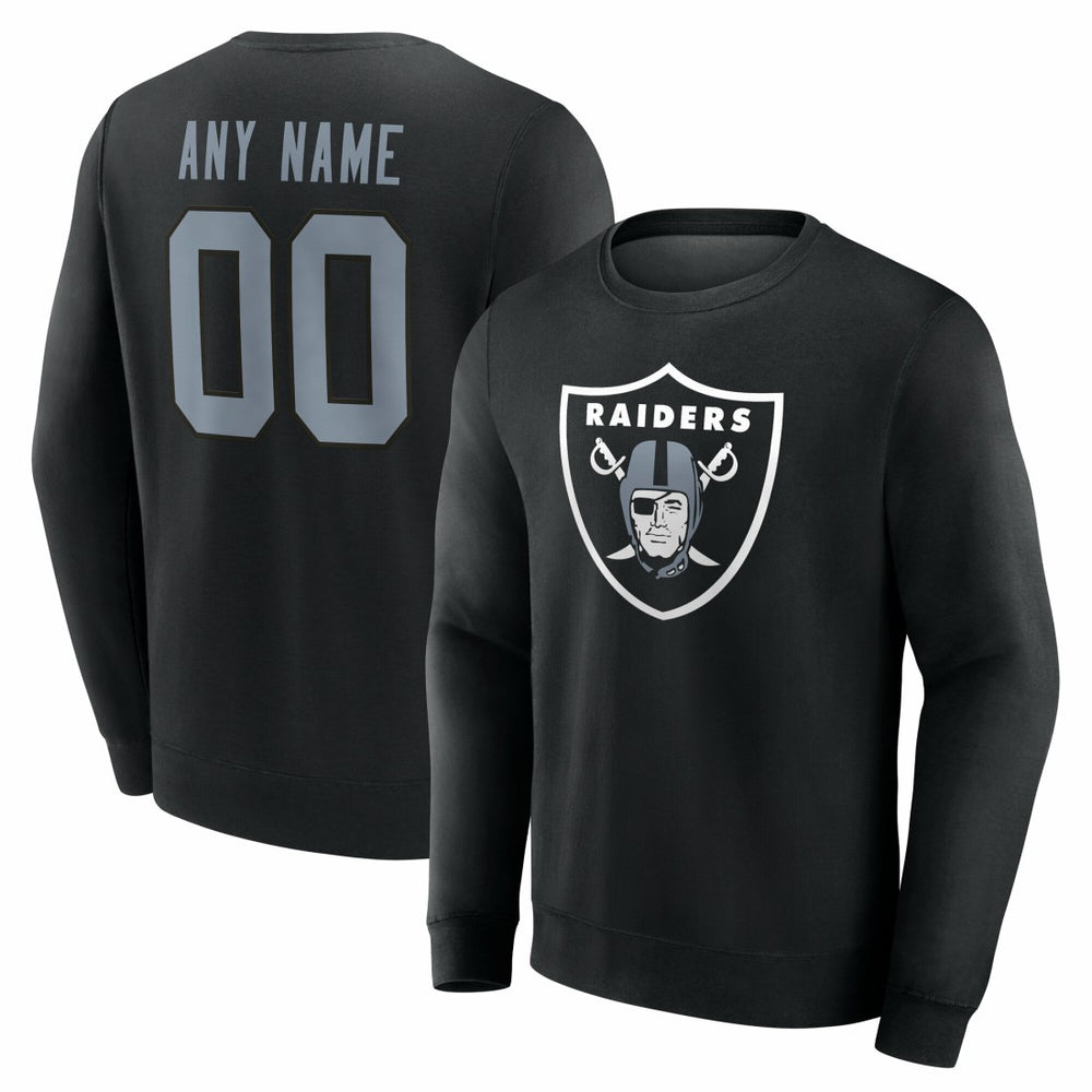 Las Vegas Raiders Team Authentic Personalized Name & Number Sweatshirt Black