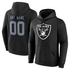 Las Vegas Raiders Team Authentic Personalized Name & Number Hoodie Black