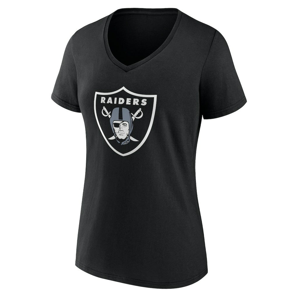 Las Vegas Raiders Women's Team Authentic Personalized Name & Number V-Neck T-Shirt Black