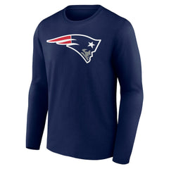 New England Patriots Team Authentic Personalized Name & Number Long Sleeve T-Shirt Navy