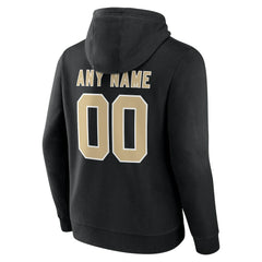 New Orleans Saints Team Authentic Personalized Name & Number Hoodie Black