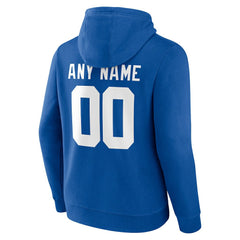 New York Giants Team Authentic Personalized Name & Number Hoodie Royal