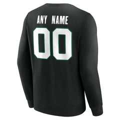 New York Jets Team Authentic Personalized Name & Number Sweatshirt Black
