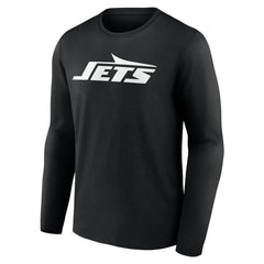 New York Jets Team Authentic Personalized Name & Number Long Sleeve T-Shirt Black