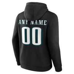 Philadelphia Eagles Team Authentic Personalized Name & Number Hoodie Black
