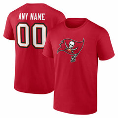 Tampa Bay Buccaneers Team Authentic Personalized Name & Number T-Shirt Red